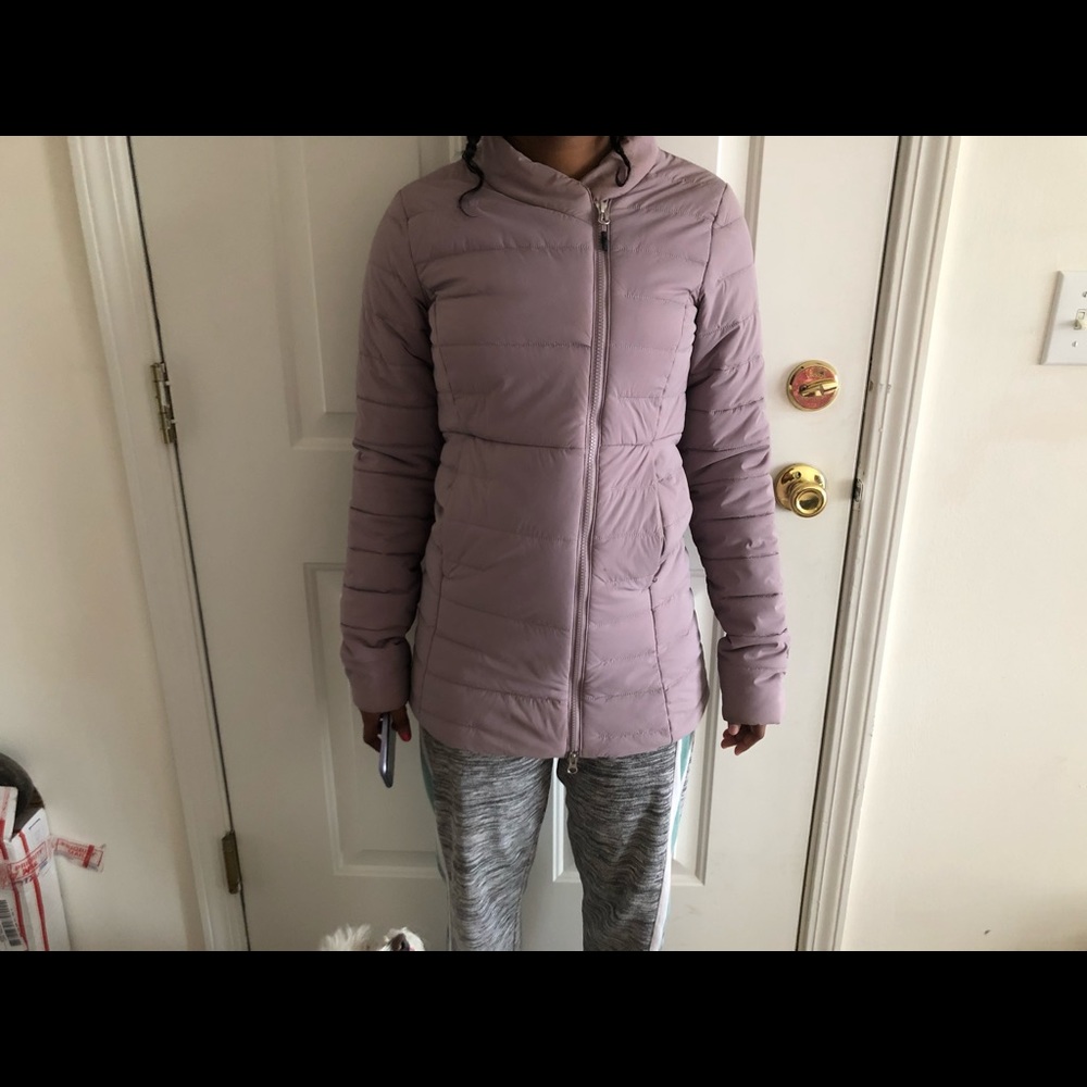 Purple north face coat